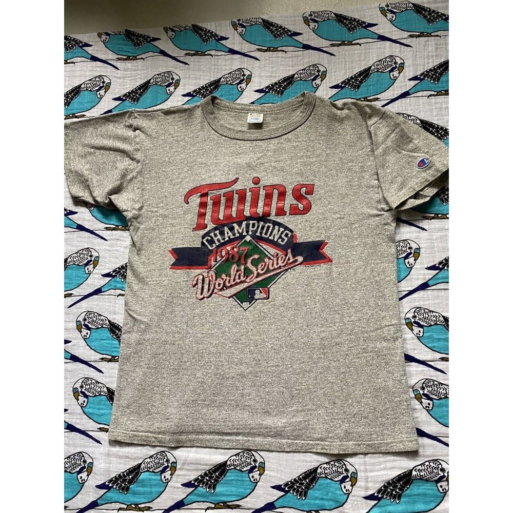 Vtg Champion Single Stitch MN Twins MLB World Series Championship 1987 M Medium